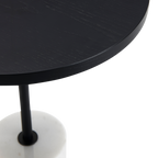 Basil Lamp Table – White Marble Top | Round