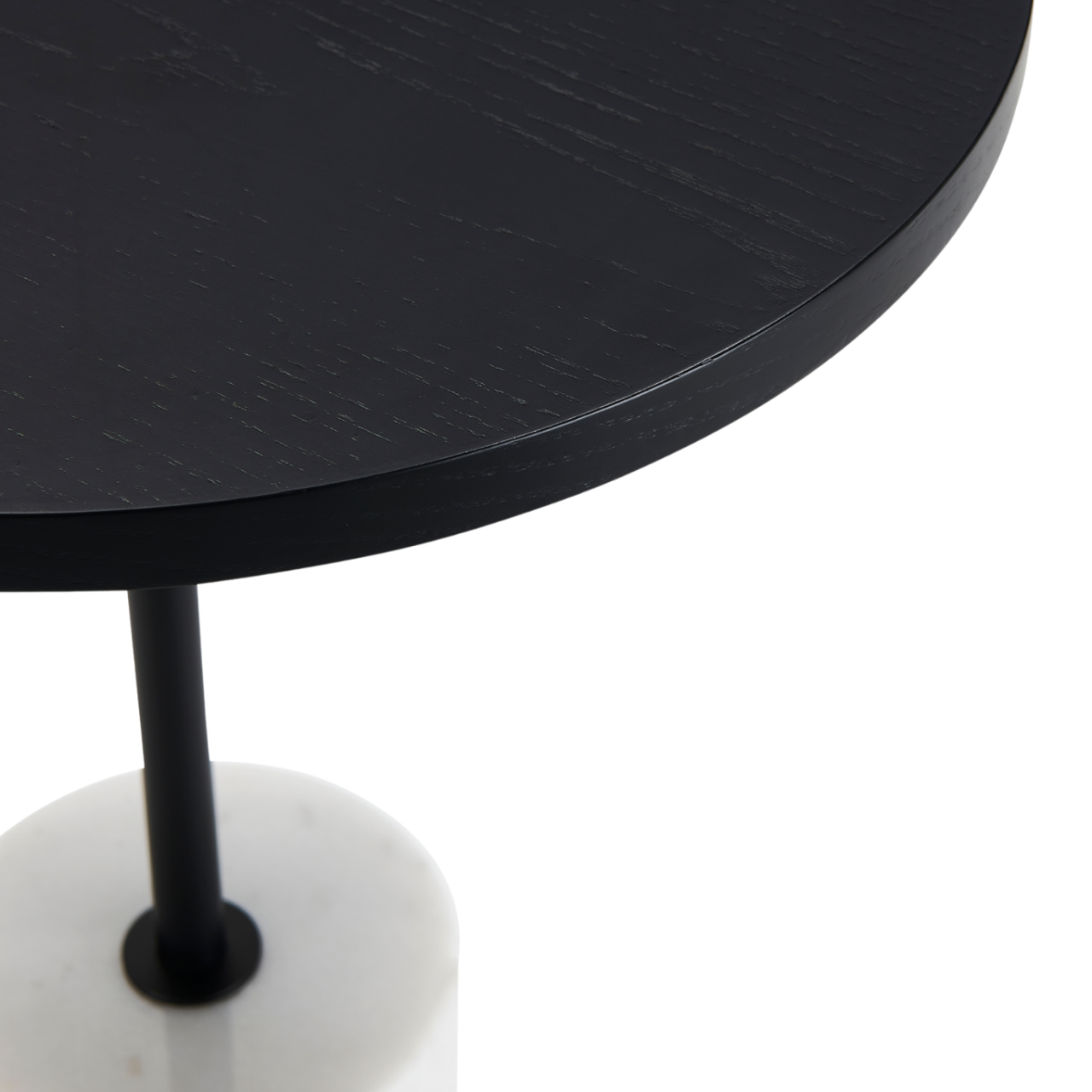 Basil Lamp Table – White Marble Top | Round