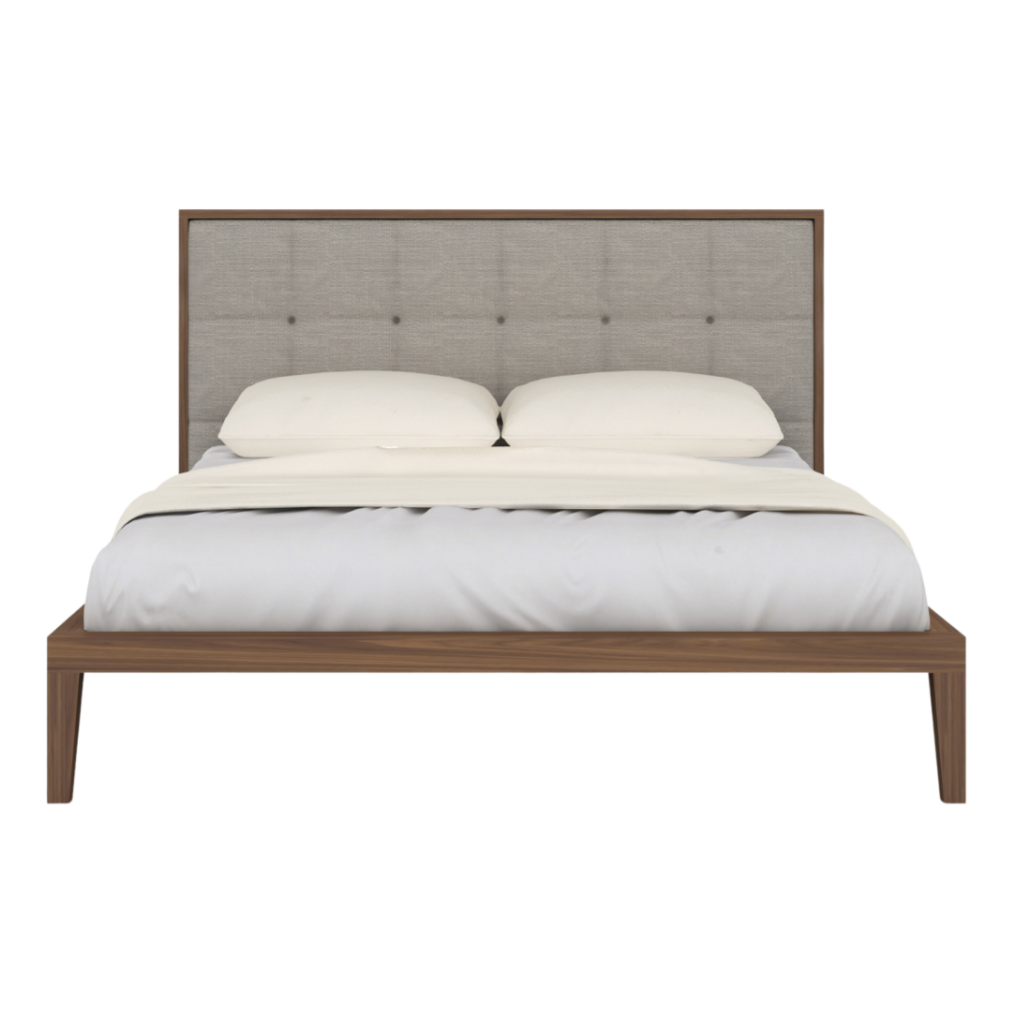 Calla Bedframe – Natural Weave | Walnut