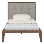 Calla Bedframe – Natural Weave | Walnut