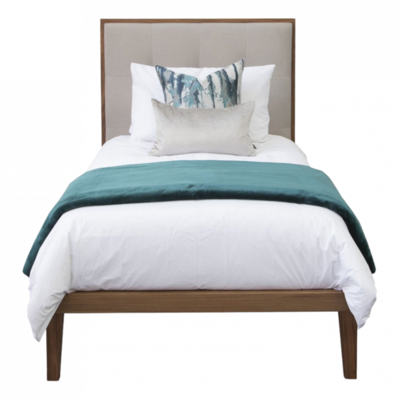 Calla Bedframe – Natural Weave | Walnut