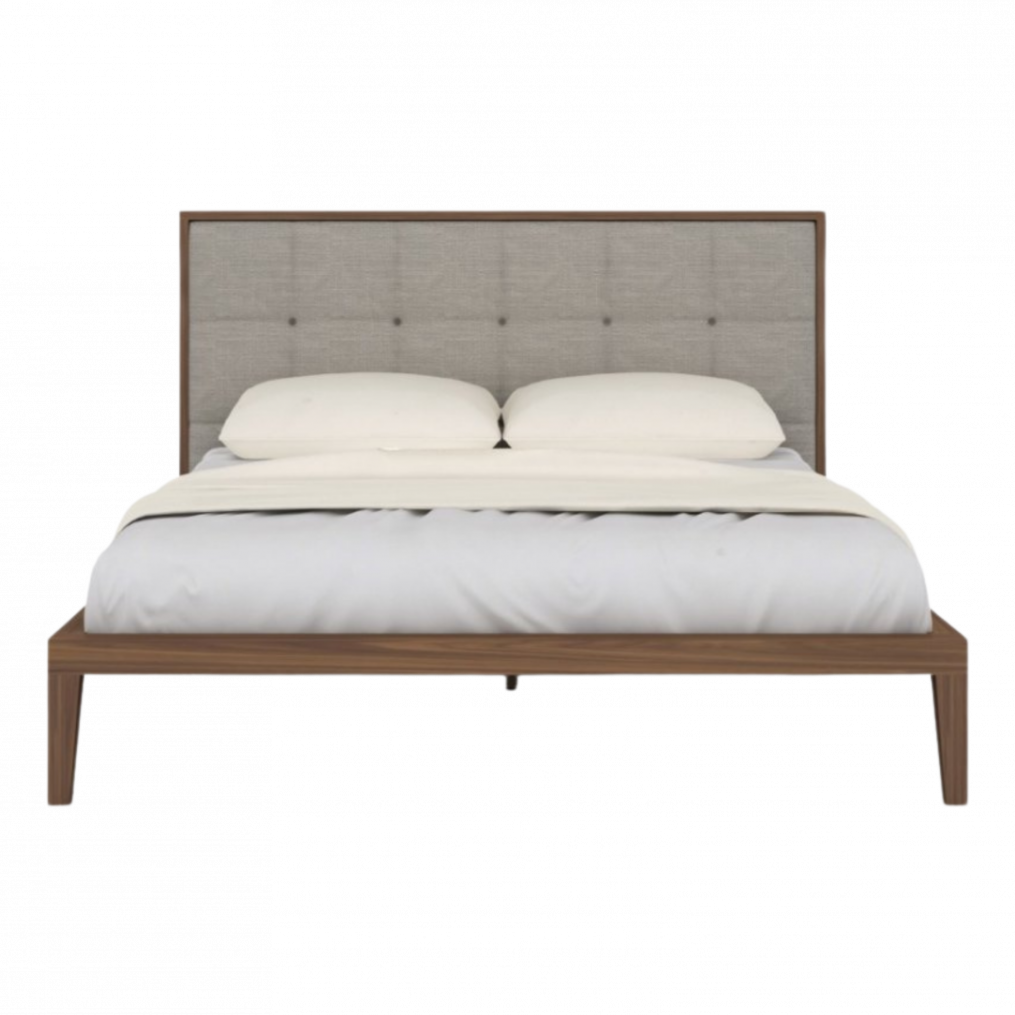 Calla Bedframe – Natural Weave | Walnut