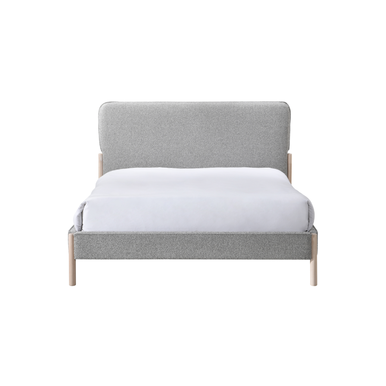 Cove Bedframe – Steel Grey | Soft Weave