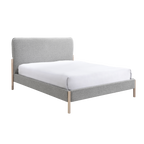 Cove Bedframe – Steel Grey | Soft Weave