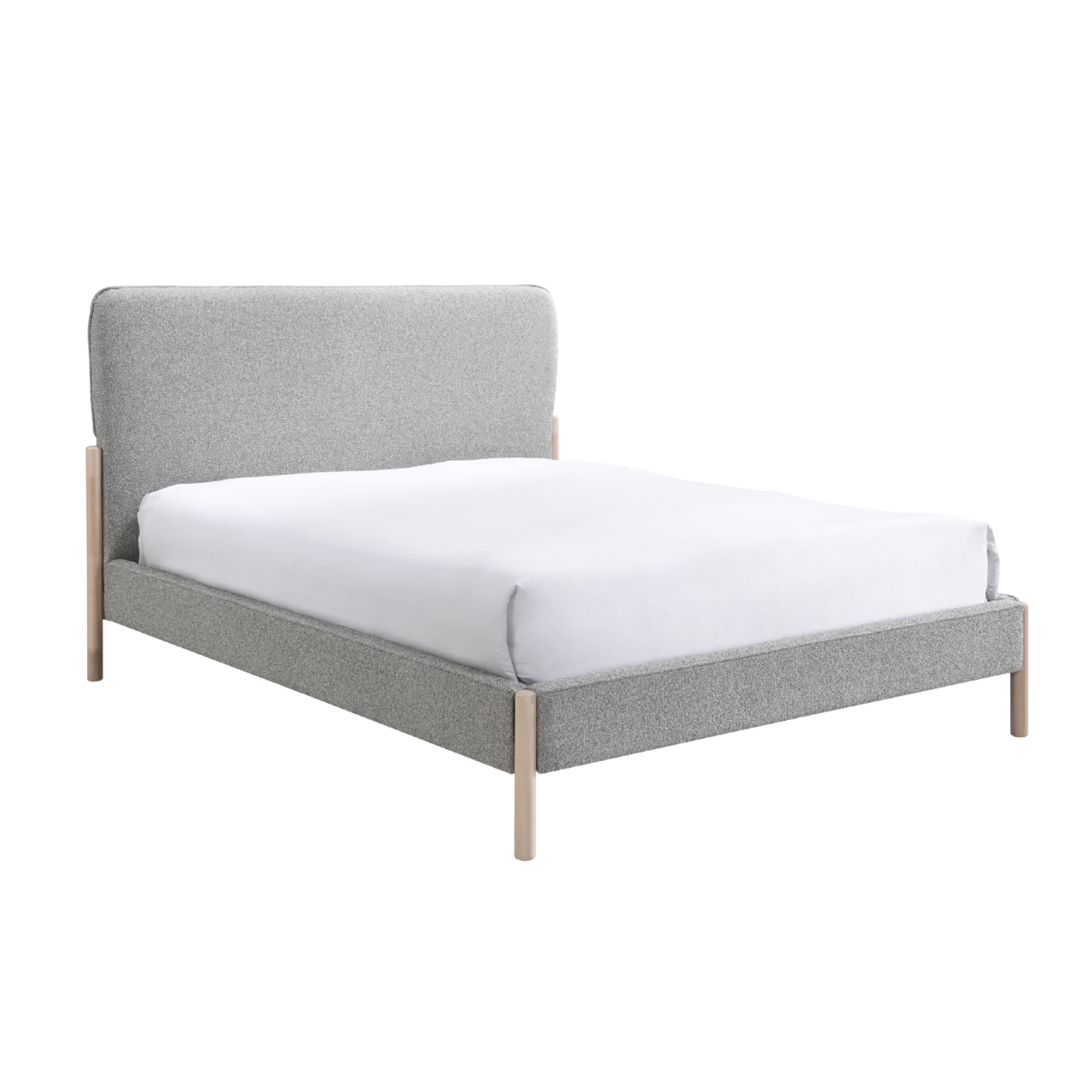 Cove Bedframe – Steel Grey | Soft Weave