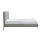 Cove Bedframe – Steel Grey | Soft Weave