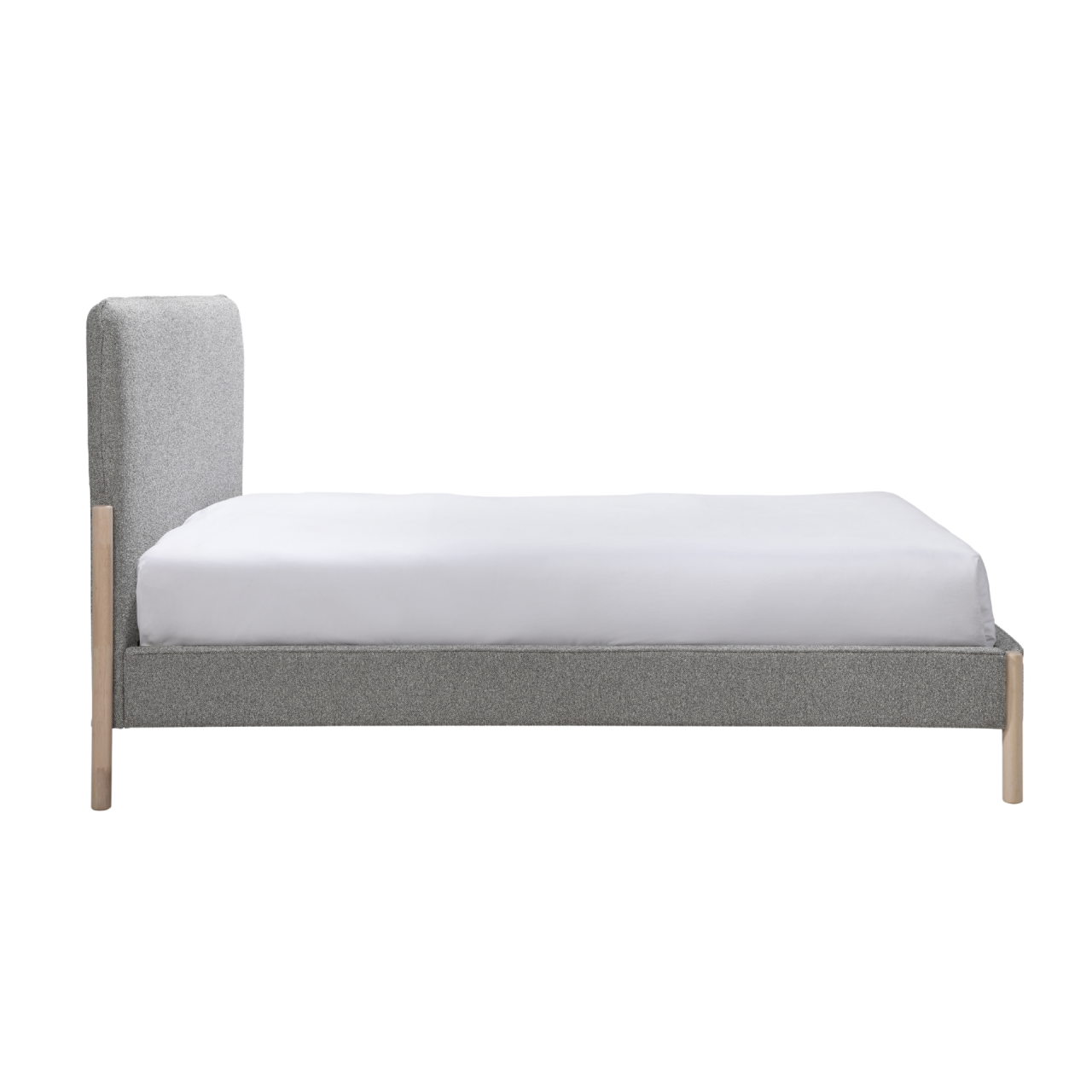 Cove Bedframe – Steel Grey | Soft Weave