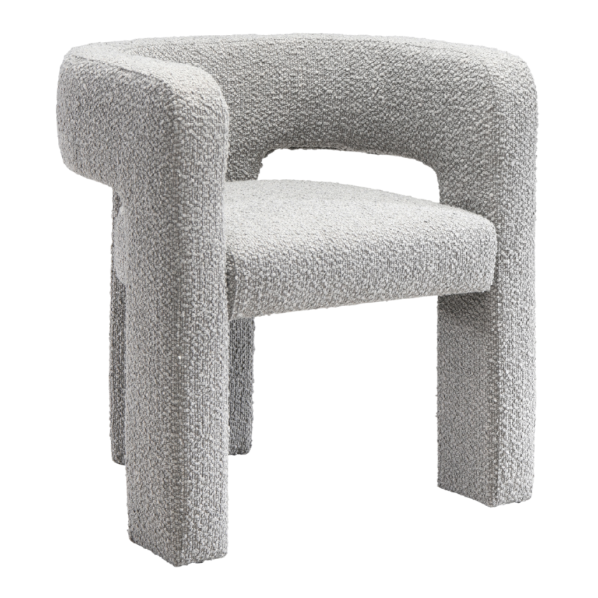 Crescent Chair – Dove | Boucle