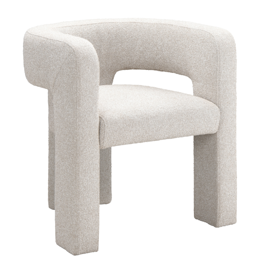 Crescent Chair – Mink | Boucle