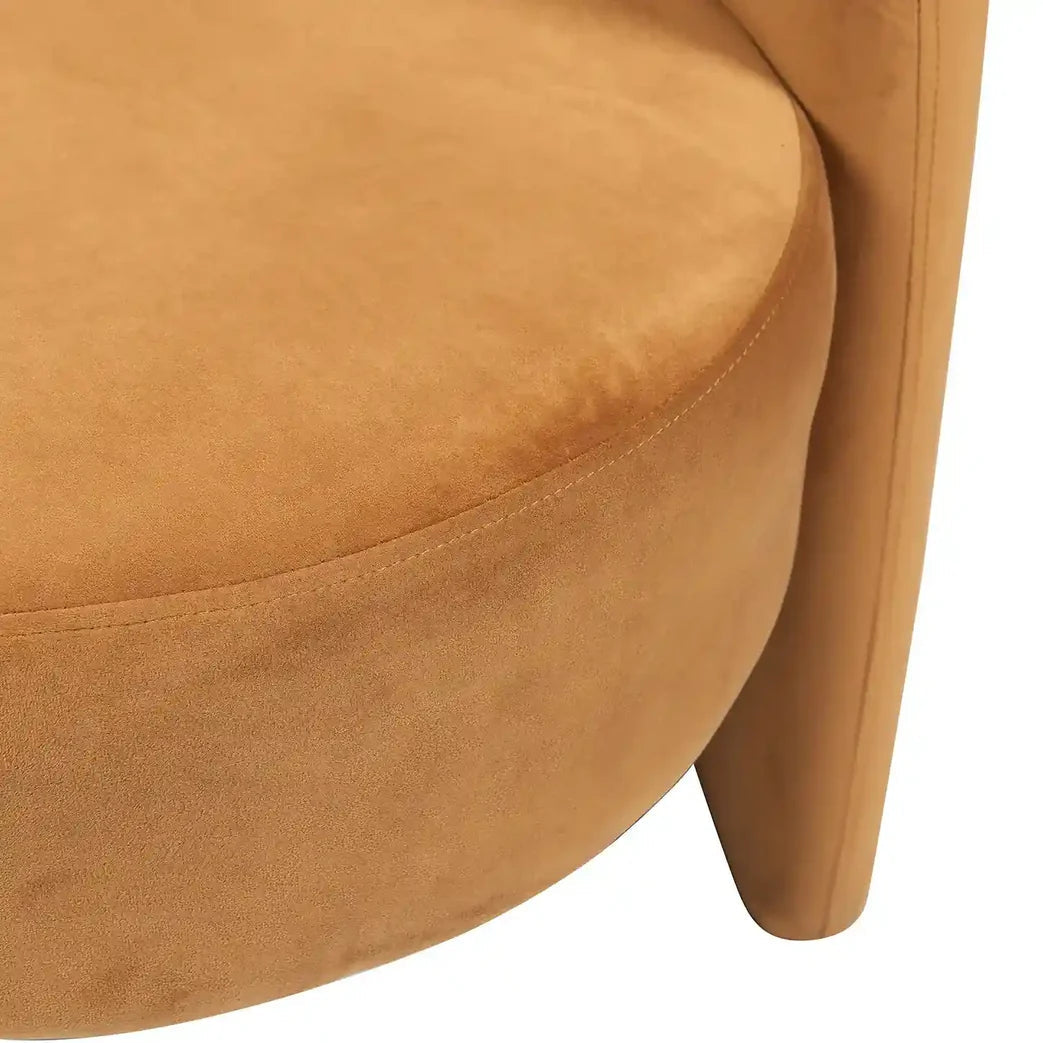 Dylan Accent Chair – Velvet | Caramel