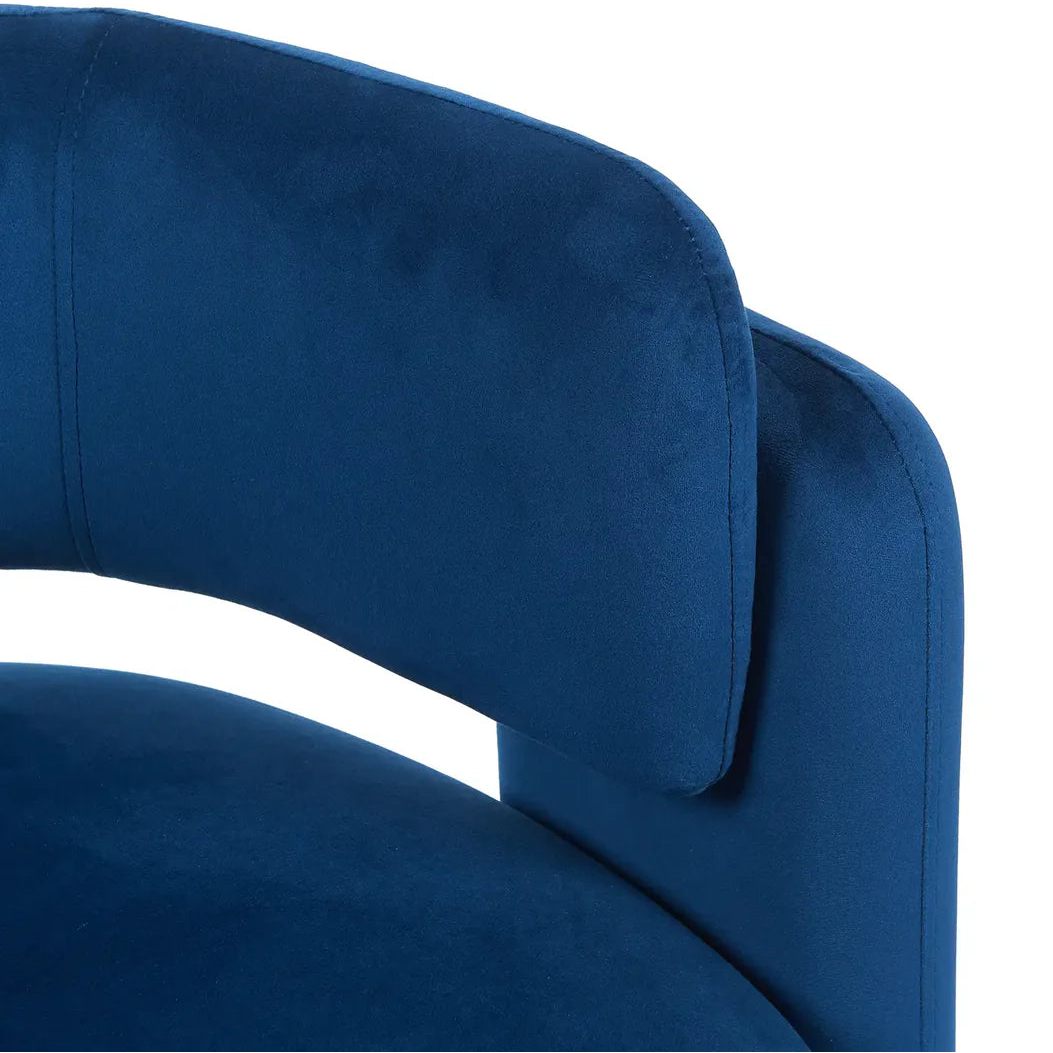 Hailey Accent Chair – Velvet | Navy