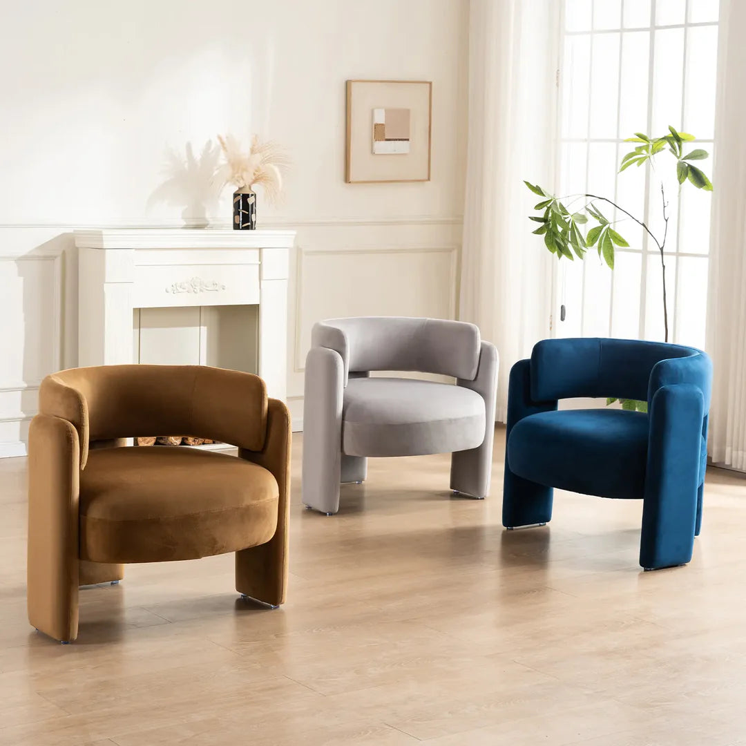 Hailey Accent Chair – Velvet | Navy