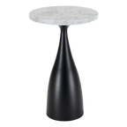 Hazel Lamp Table – White Marble Top | Round