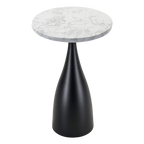 Hazel Lamp Table – White Marble Top | Round