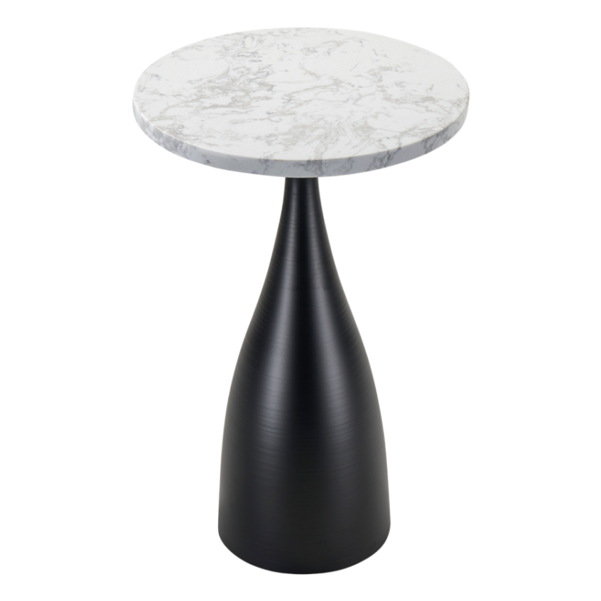 Hazel Lamp Table – White Marble Top | Round