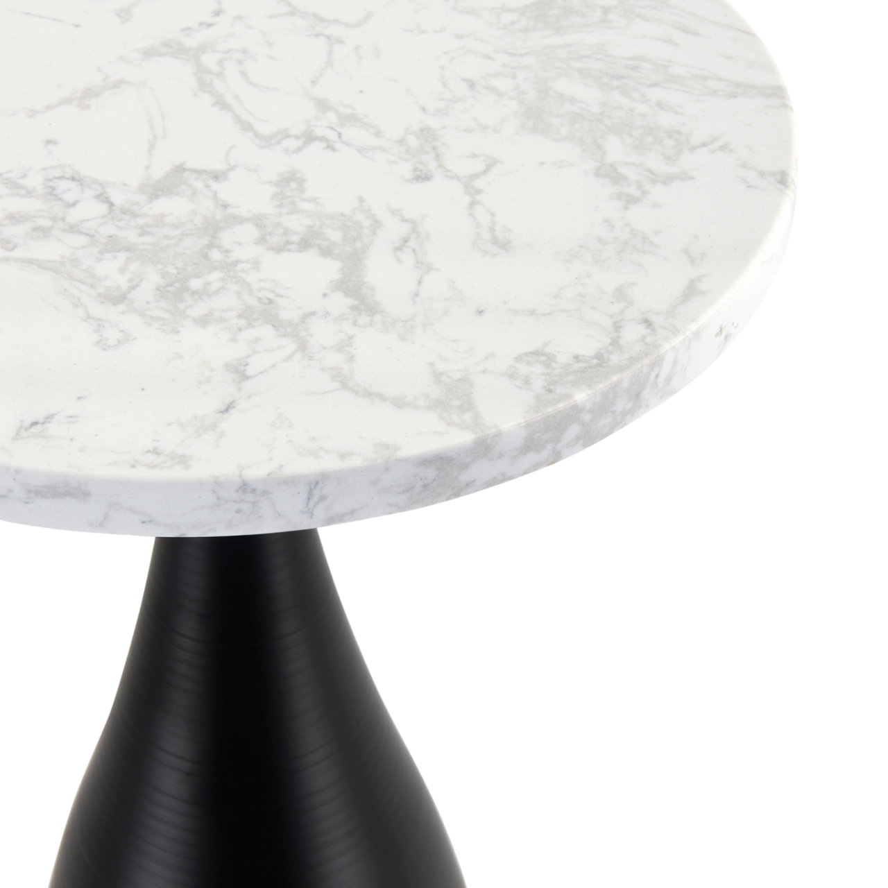 Hazel Lamp Table – White Marble Top | Round
