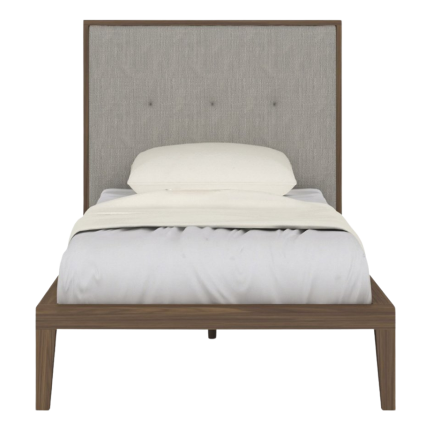 Ivy Bedframe – Walnut | Grey Weave