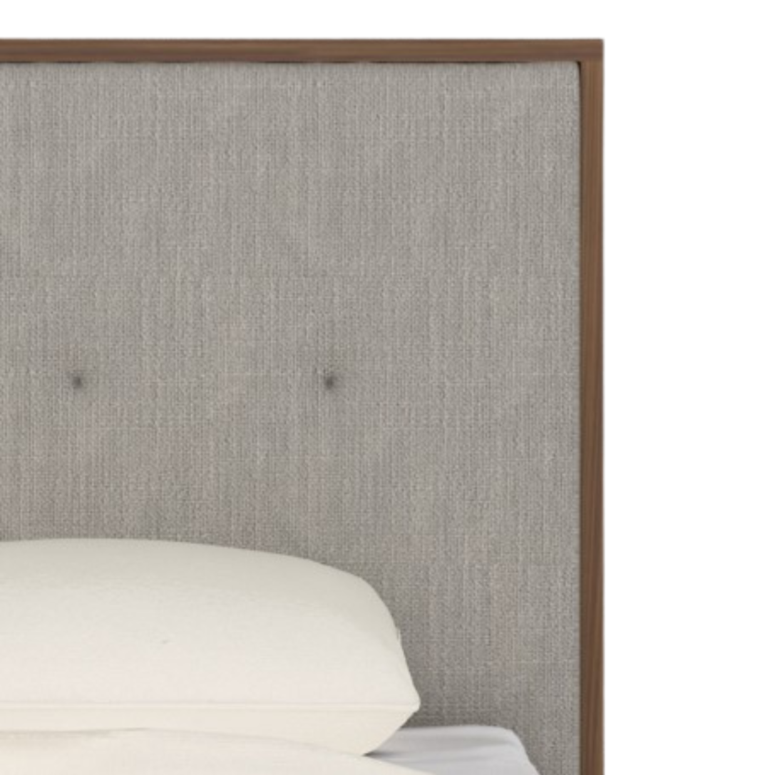 Ivy Bedframe – Walnut | Grey Weave
