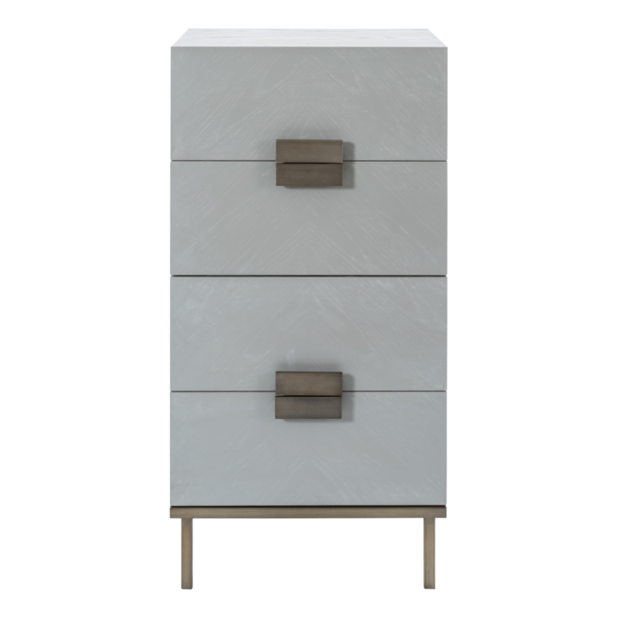 Lilly Tallboy – Grey | 4 Drawer