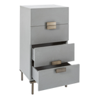 Lilly Tallboy – Grey | 4 Drawer