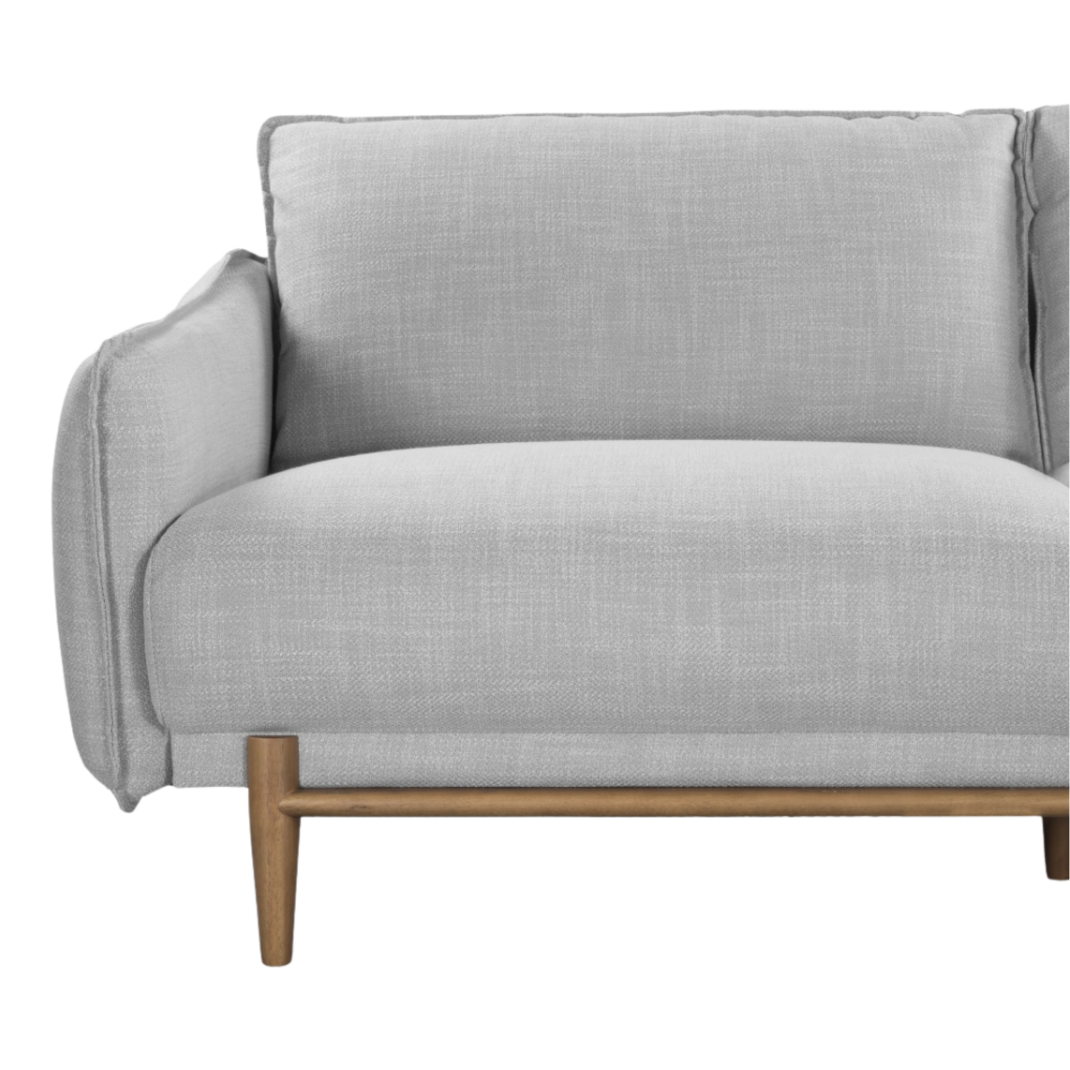 Louie Sofa – Grey Linen | 3 Seater
