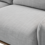 Louie Sofa – Grey Linen | 3 Seater