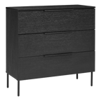 Luna Chest – Black | 3 Drawer