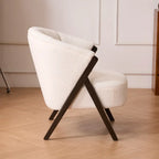 Nico Accent Chair – Sherpa Fleece | White