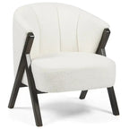 Nico Accent Chair – Sherpa Fleece | White