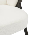 Nico Accent Chair – Sherpa Fleece | White