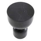 Pepper Lamp Table – Black Marble | Round