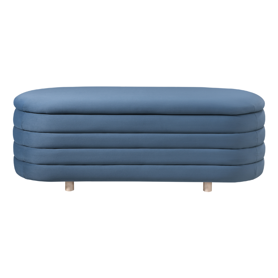 Ripple Ottoman – Blue | Velvet