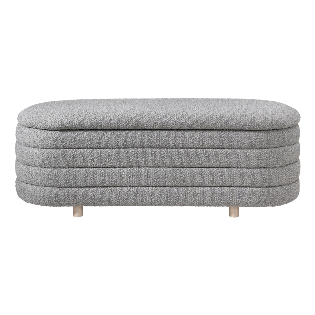 Ripple Ottoman – Dove | Velvet