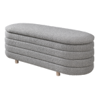 Ripple Ottoman – Dove | Velvet