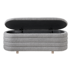 Ripple Ottoman – Dove | Velvet