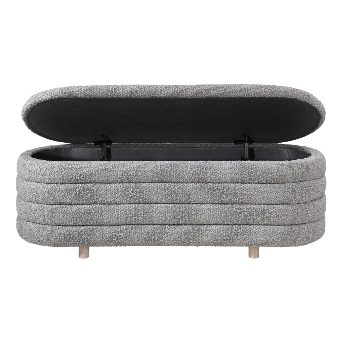 Ripple Ottoman – Dove | Velvet