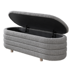 Ripple Ottoman – Dove | Velvet