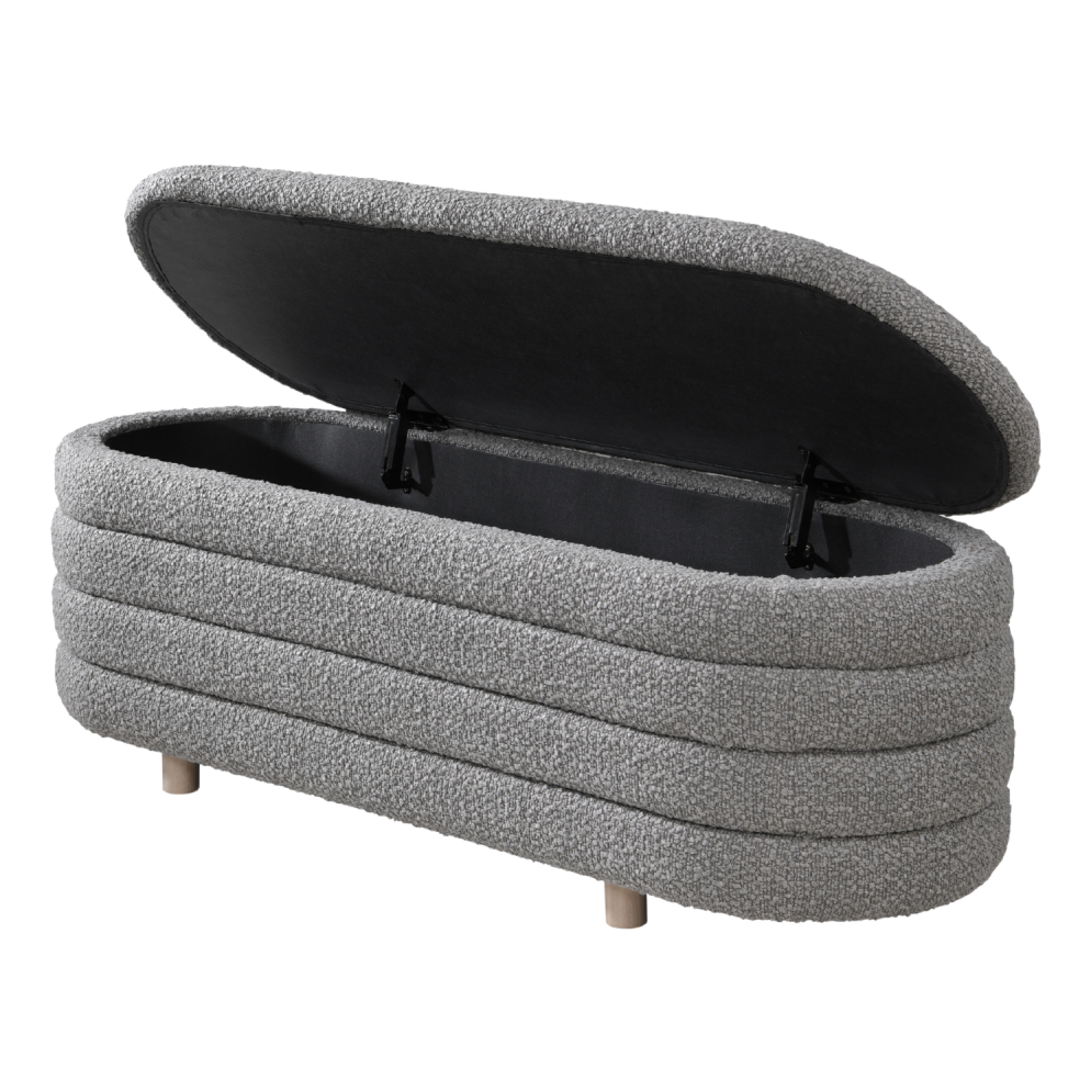 Ripple Ottoman – Dove | Velvet