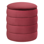 Ripple Ribbed Stool – Wine | Velvet