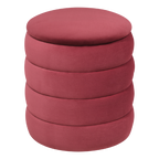 Ripple Ribbed Stool – Wine | Velvet