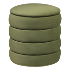 Ripple Ribbed Stool – Olive | Velvet