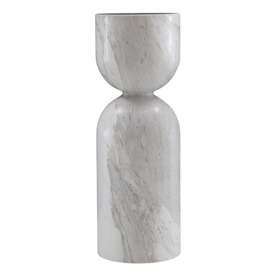 Salt Lamp Table – White Marble | Round