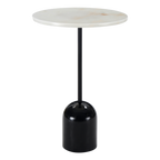Thyme Lamp Table – Black & White Marble | Square