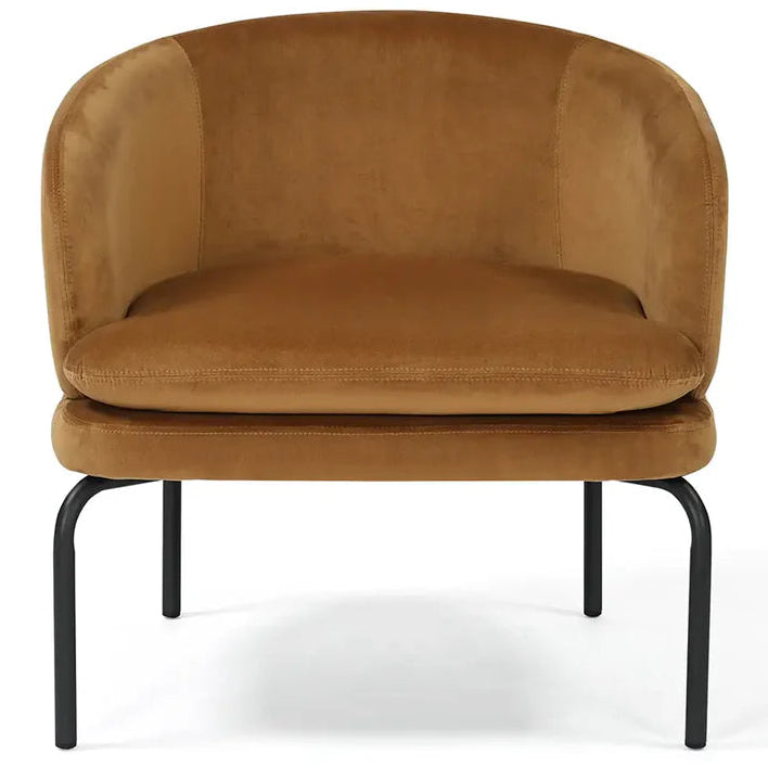 Vivien Accent Chair – Velvet | Caramel