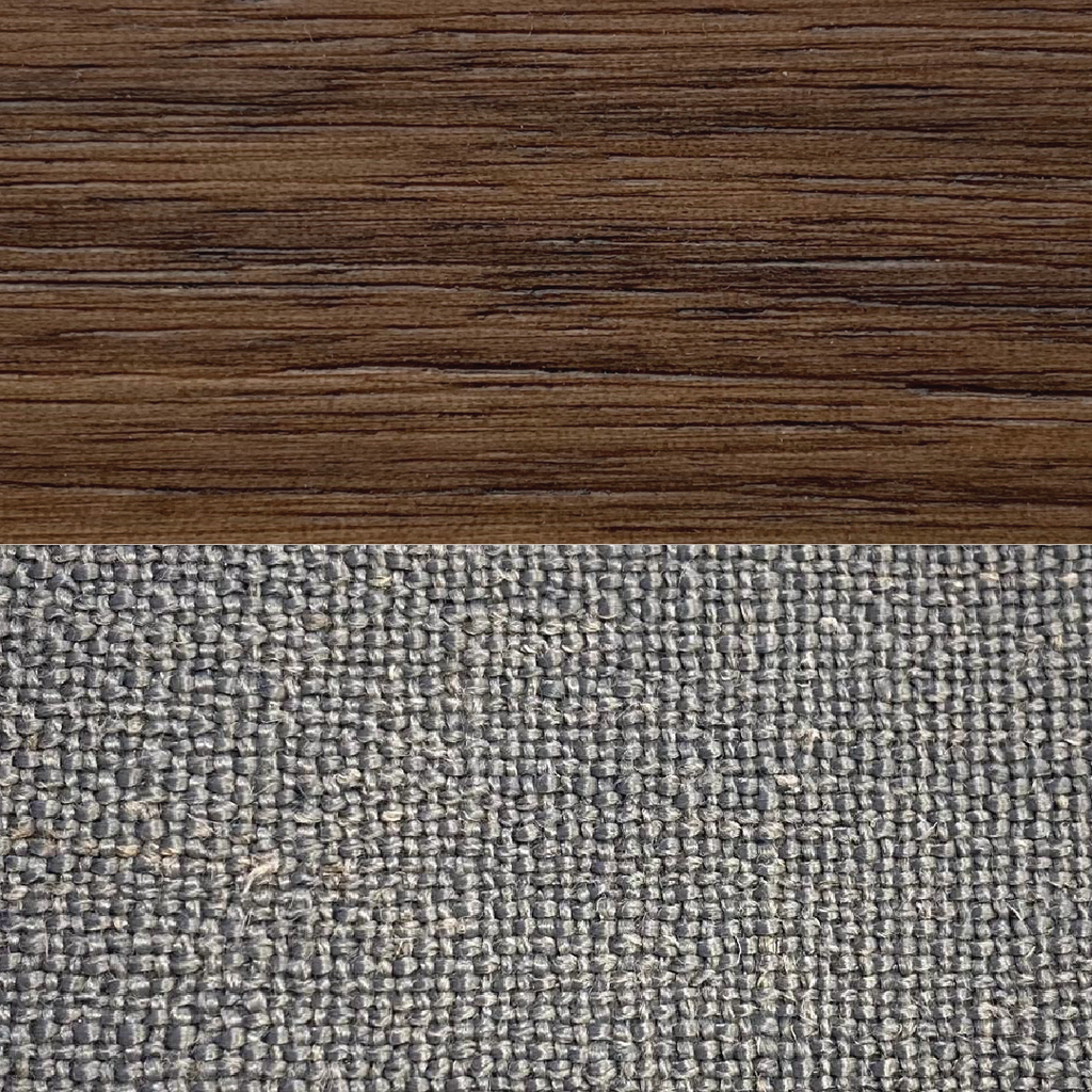 Calla Bedframe – Grey Weave | Walnut
