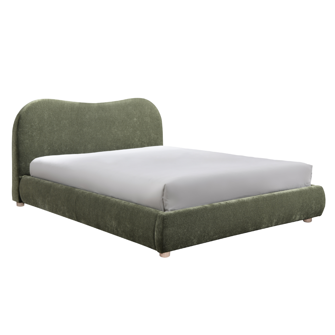Wave Bedframe – Soft Weave | Olive