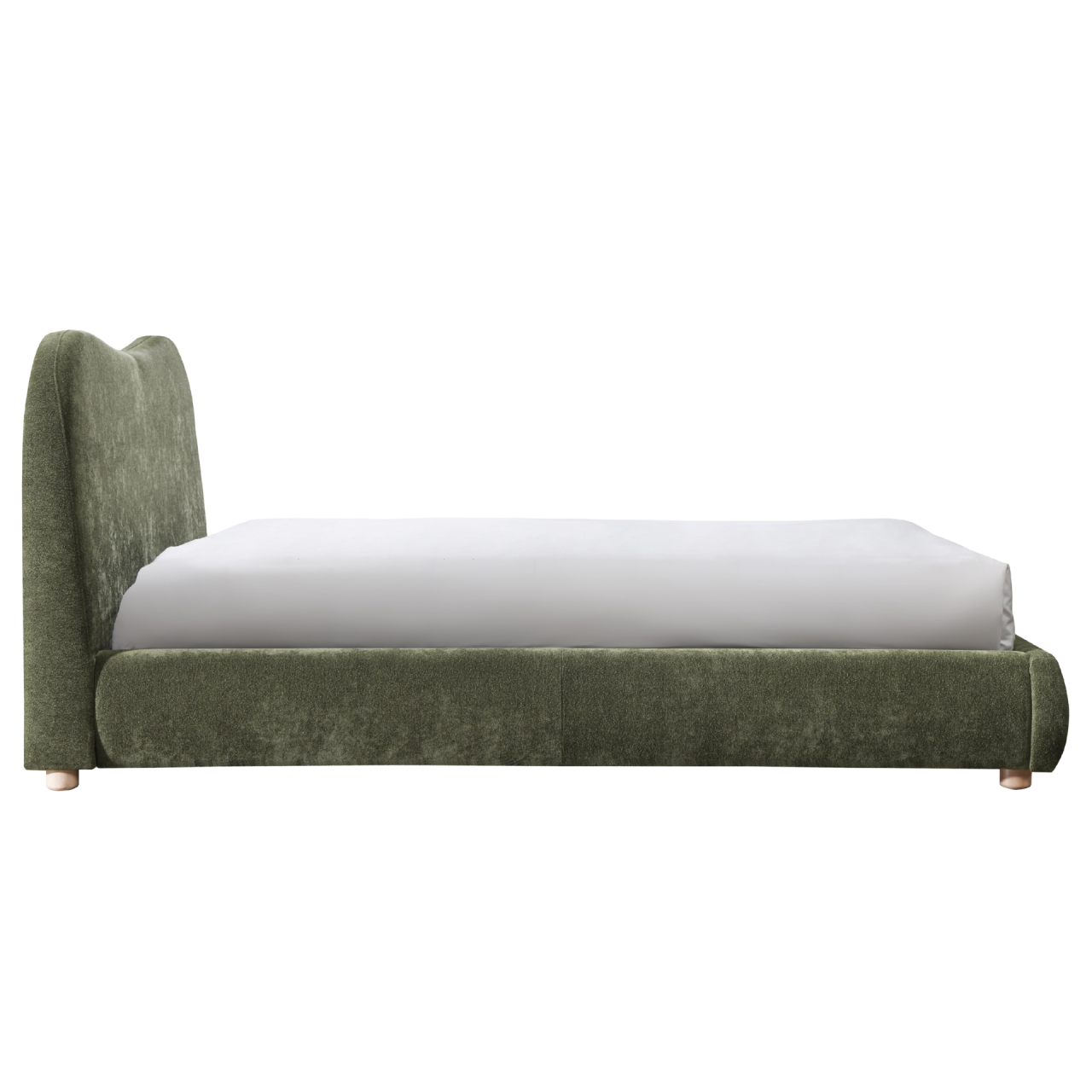 Wave Bedframe – Soft Weave | Olive