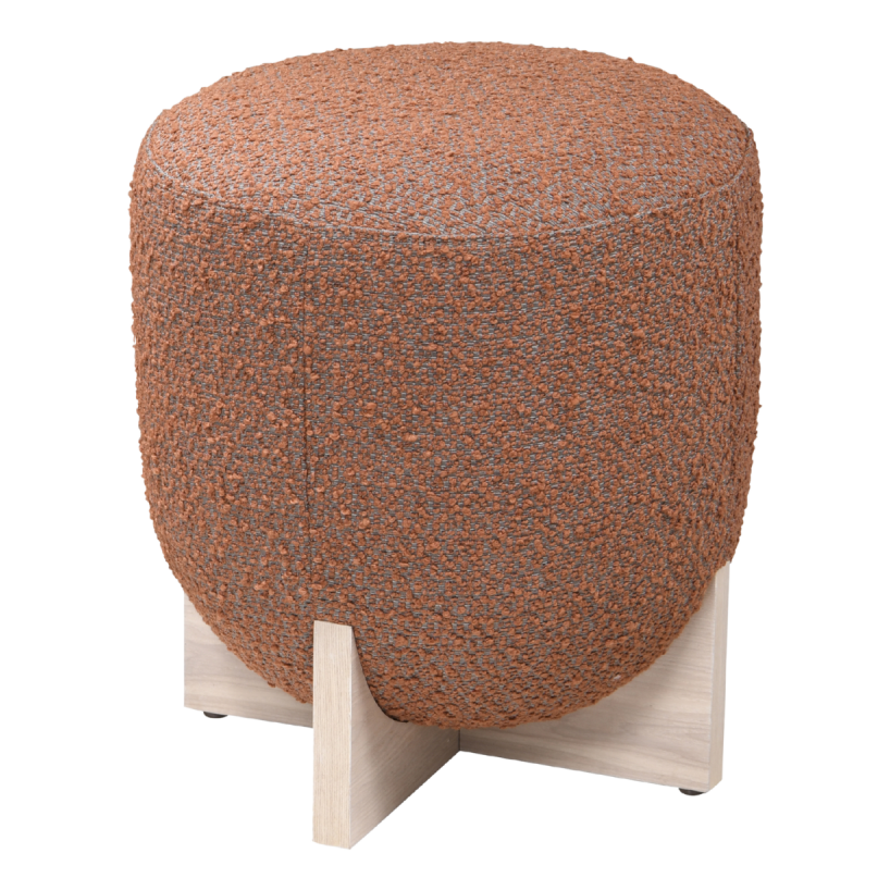 Whisper Stool – Burnt Orange | Boucle