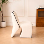 Zola Accent Chair – Sherpa Fleece | White
