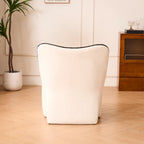 Zola Accent Chair – Sherpa Fleece | White